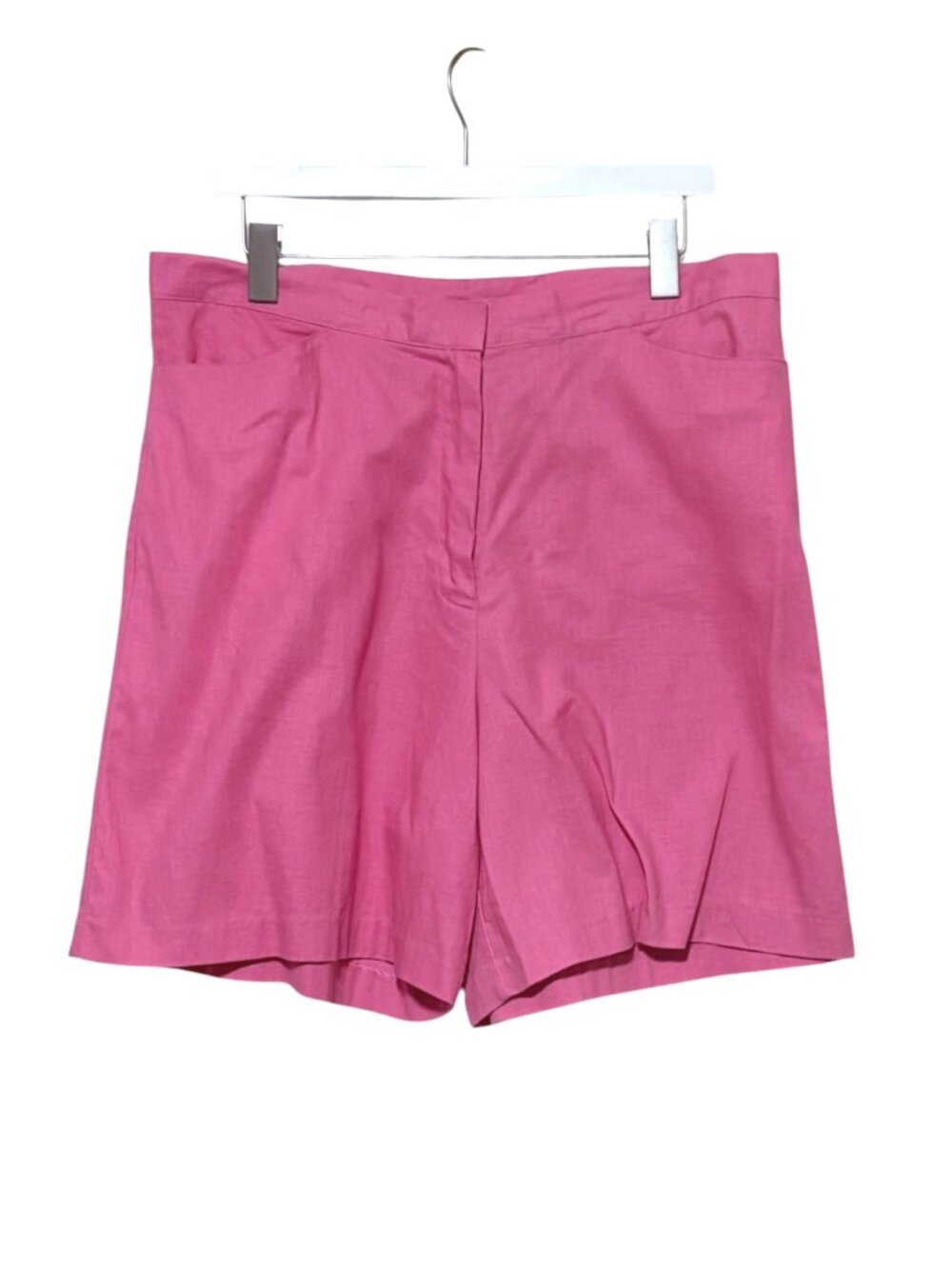 VTG Newport News Linen Blend Bermuda Shorts 18 Pink Pockets Resort 32 x 7